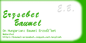 erzsebet baumel business card